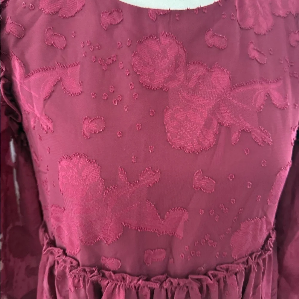 Aura Burgundy  Dress